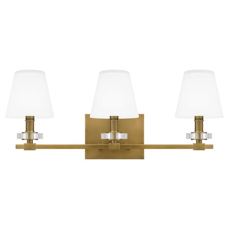 Quoizel Kelsey Glen 3-Light Weathered Brass Vanity Light KLS8623WS